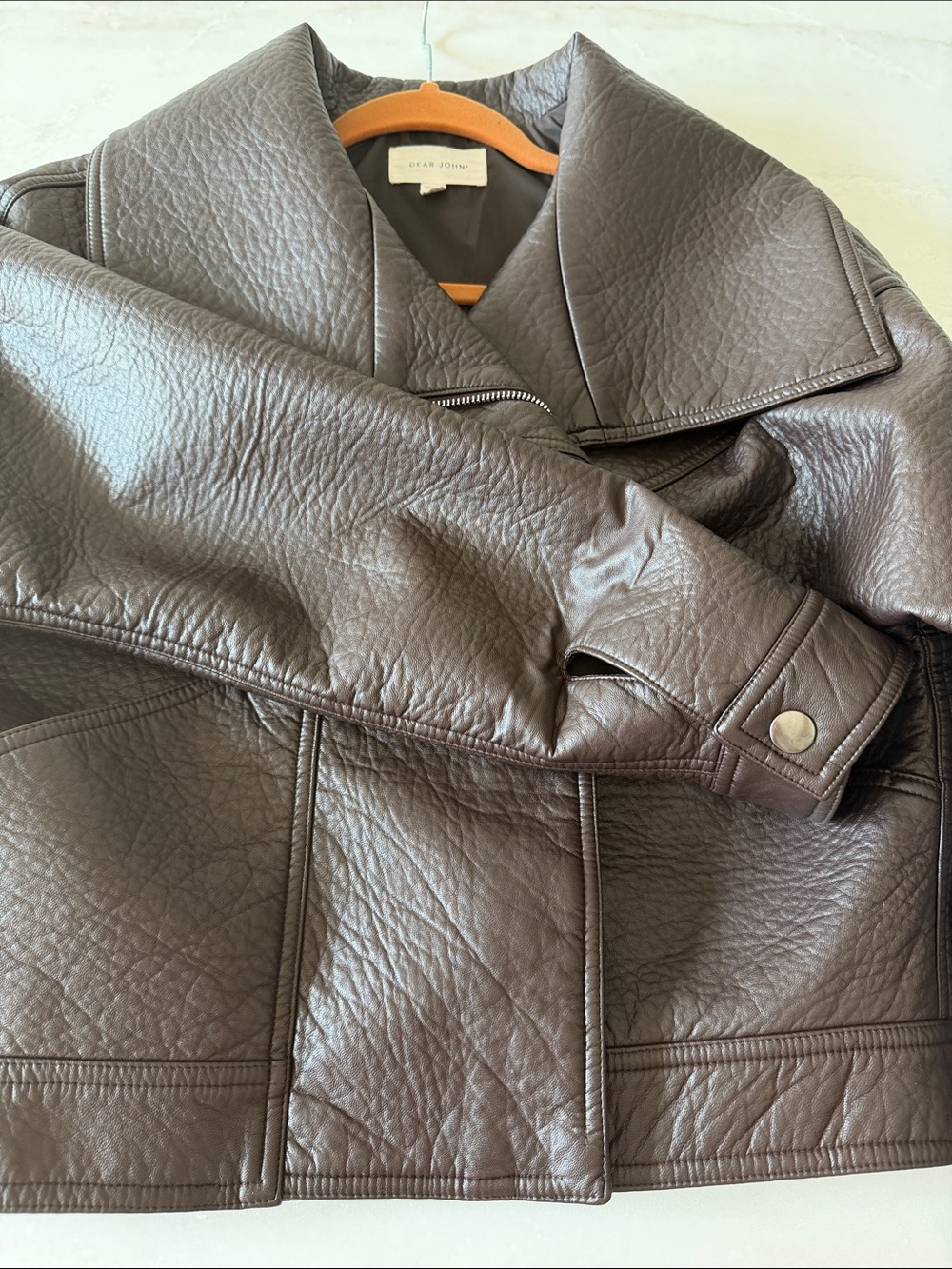 Dear John Vegan Leather Bomber Jacket - Picture 10 of 10